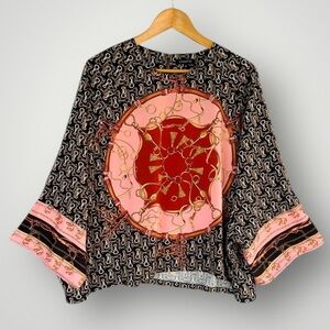 Elegant Black and Pink Women's Blouse